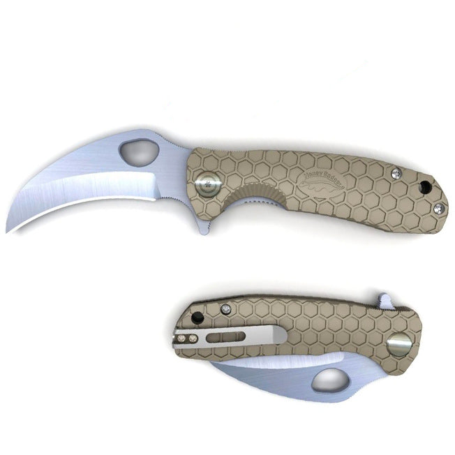 Honey Badger Plain Blade Pocket Knife w/Clip
