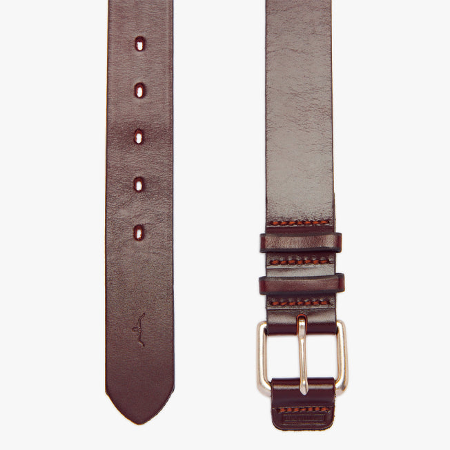 R.M. Williams Covered Buckle Leather Belt 1 1/2 inch