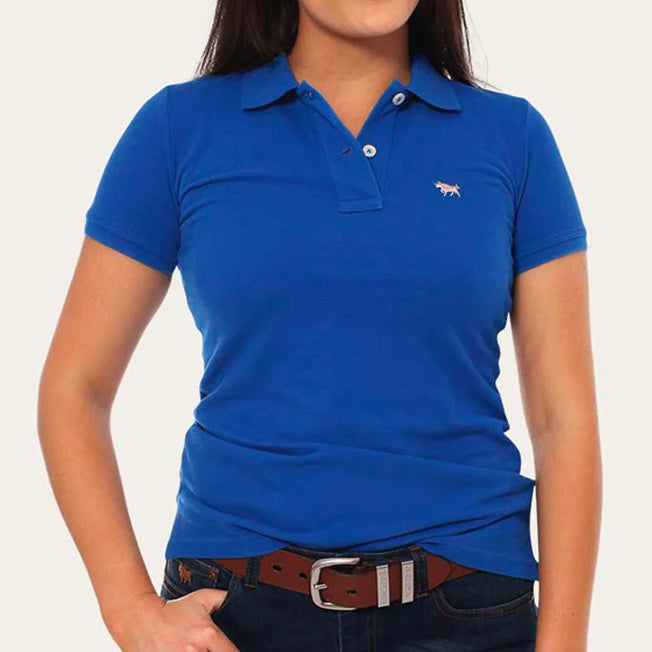 Ladies royal blue polo shirt best sale