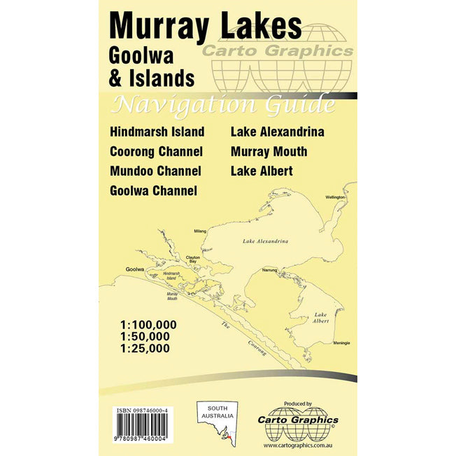 Carto Graphics Murray Lakes & Goolwa Islands Navigation Guide