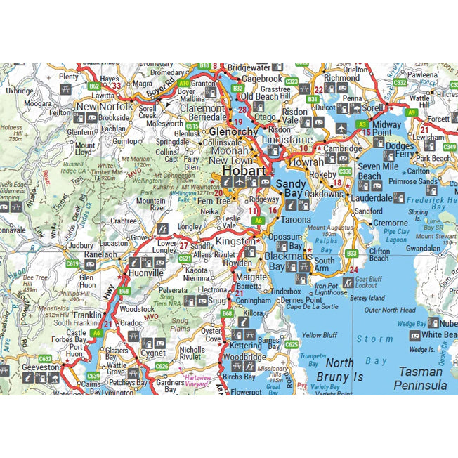 Hema Tasmania State Map